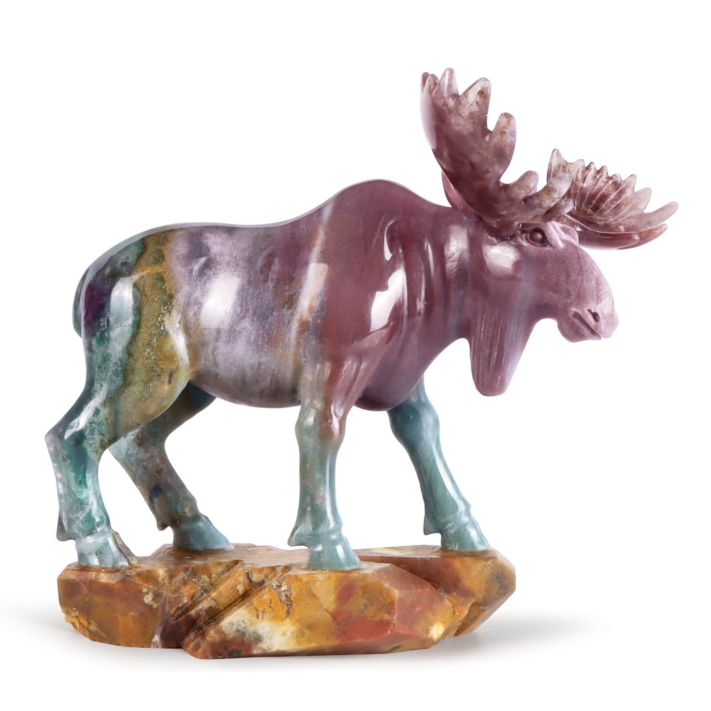 🦌Crystal Deer Ocean Jasper Moose 🦌