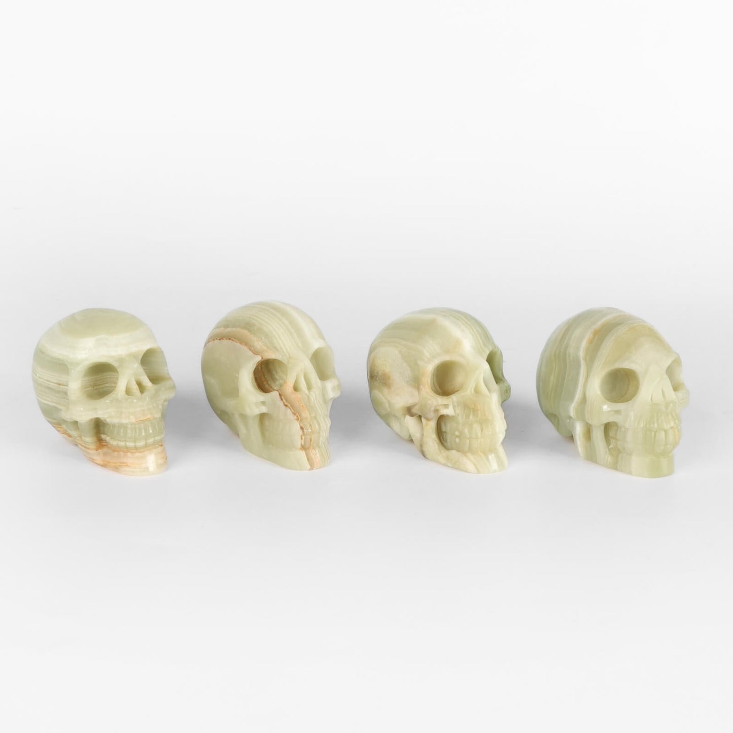 Natural 3" Afghanistan Jade Skull Statue