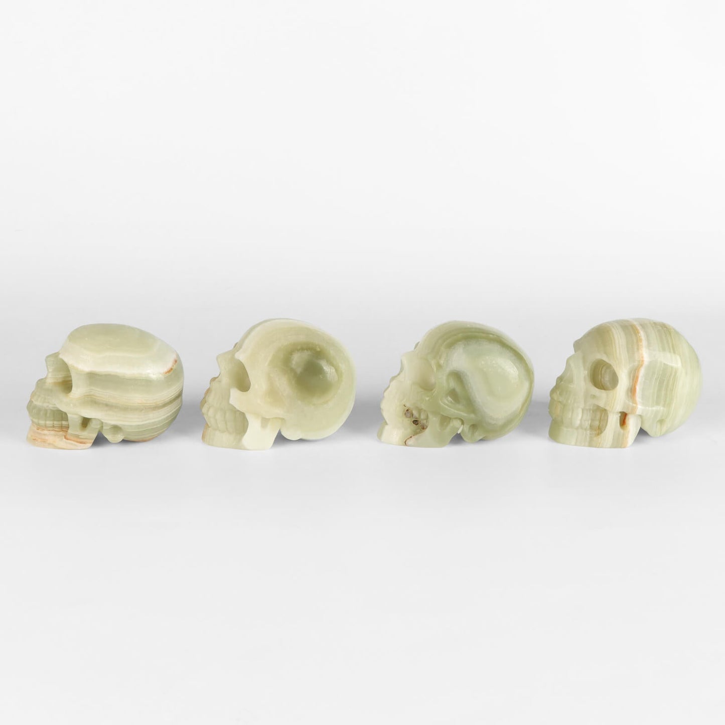 Natural 3" Afghanistan Jade Skull Statue