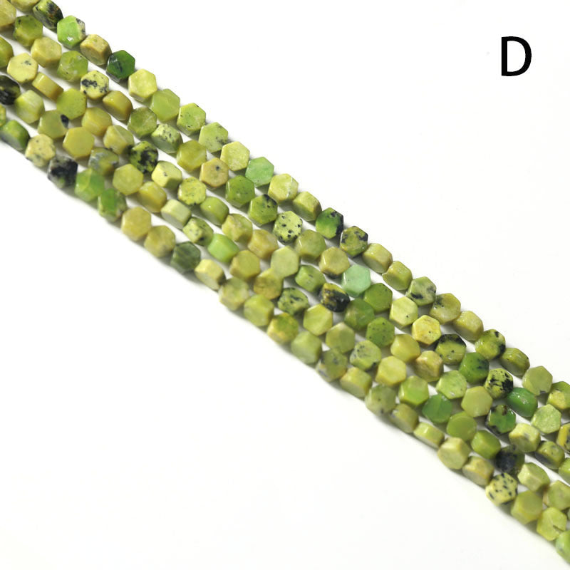 6-8mm Hexagon Beads, Stone Powder Opal Retail Beads SmqartCrystal
