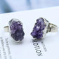 Natural Amethyst Vug Galaxy Agate Crystal Cluster Ore Edge Irregular Ring Ornament Cross-Border Best-Selling