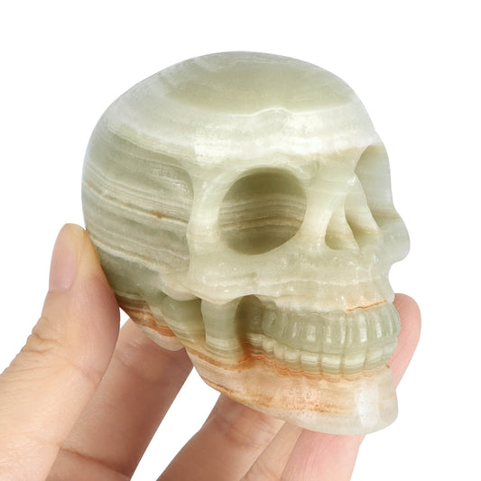 Natural 3" Afghanistan Jade Skull Statue