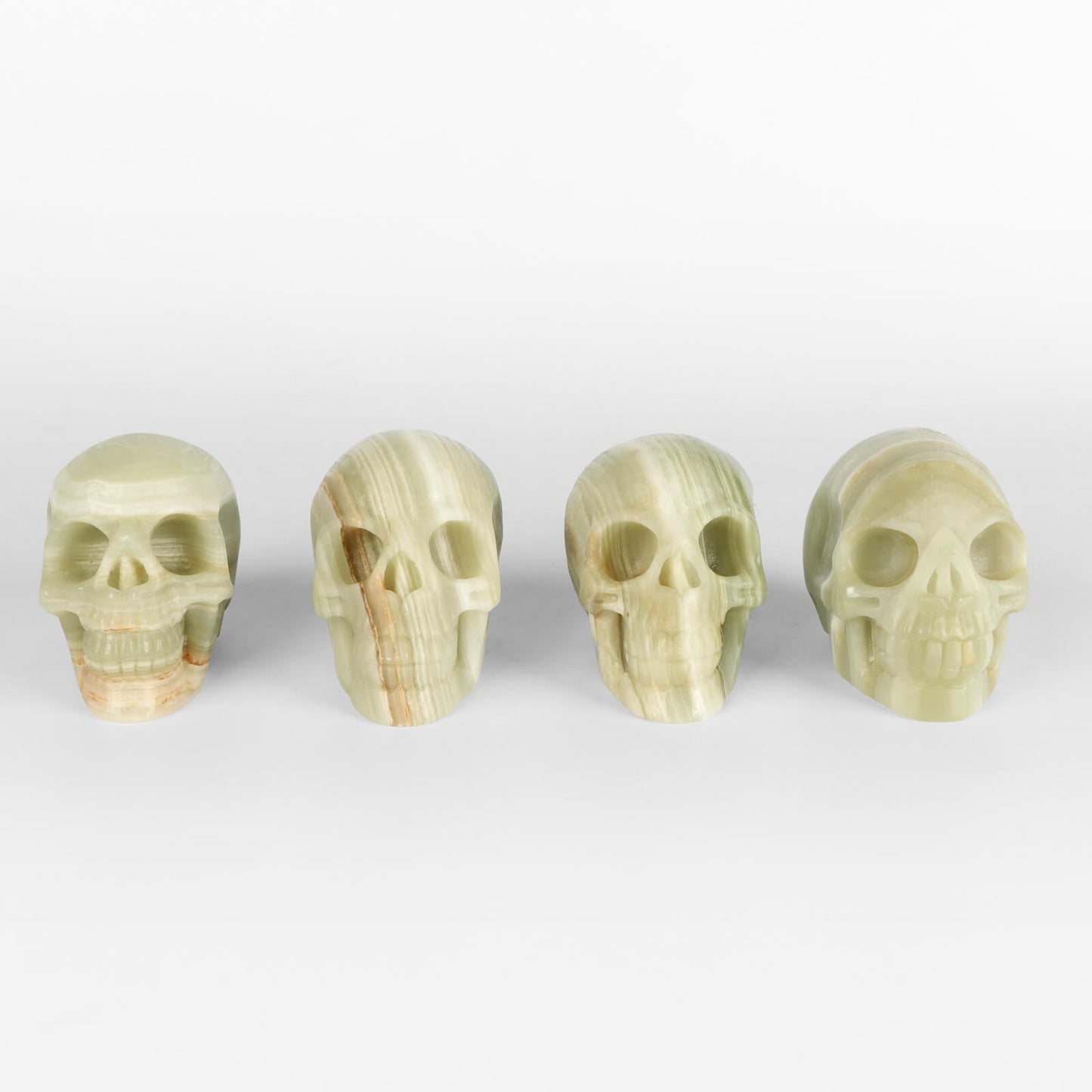 Natural 3" Afghanistan Jade Skull Statue