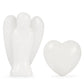 Pocket Guardian Angel Figurine and Chakra Heart Stone Set